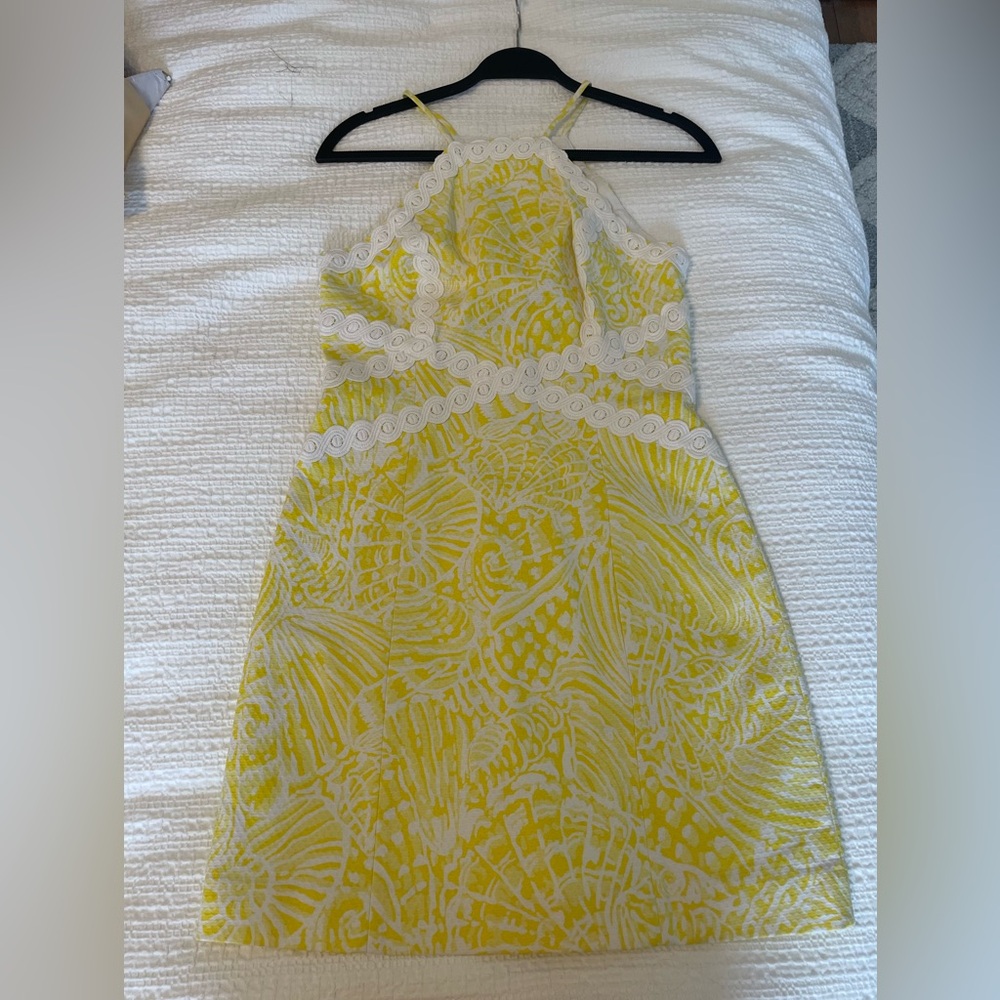NWT Size 2 Lily Pulitzer yellow and white patterned dress